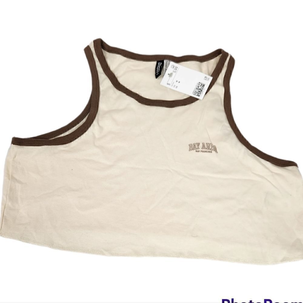 Divided Cropped Top Bralette Nwt